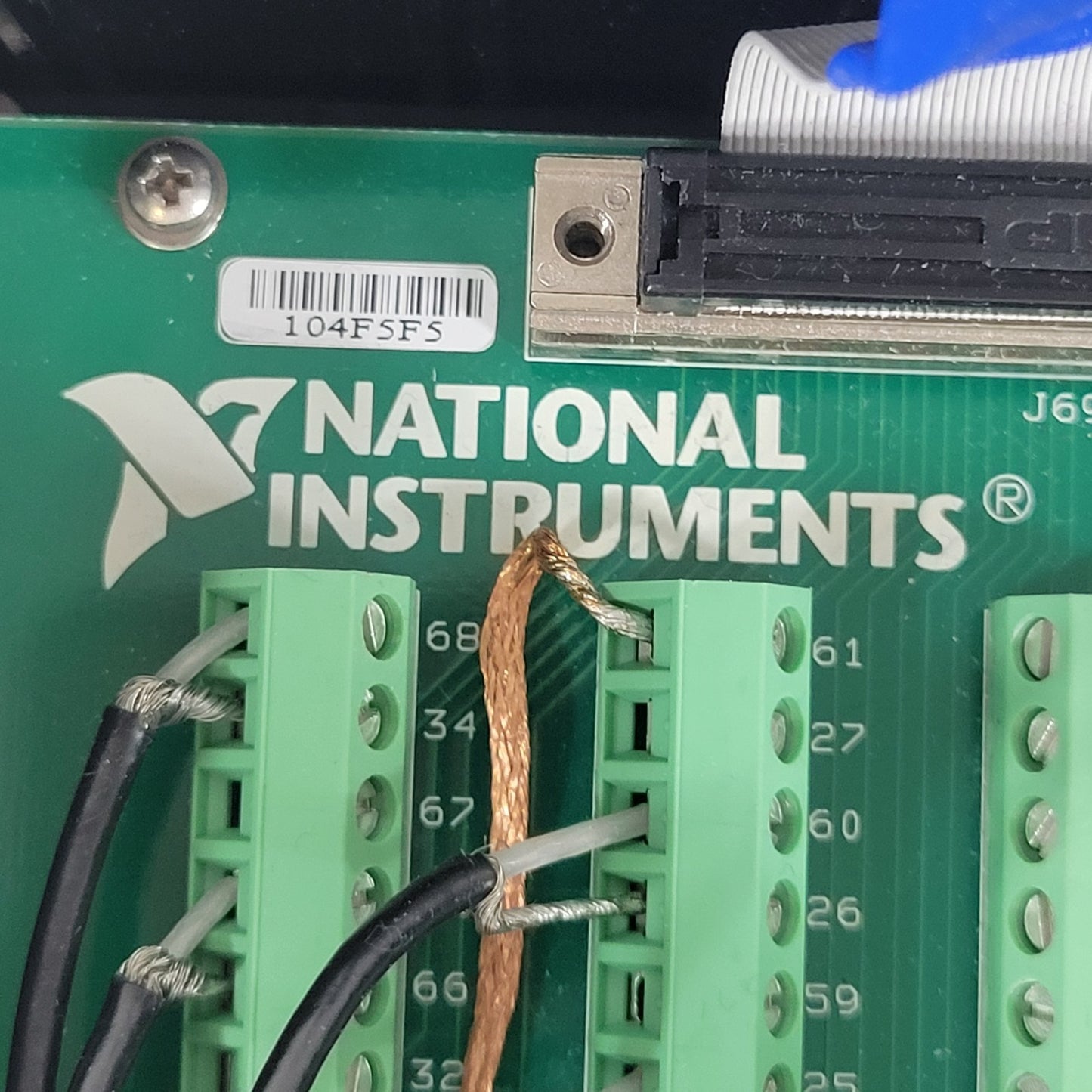 National Instrument CB-68LP Board Interface Box w/182482A-01 Ribbon & BNC Cables