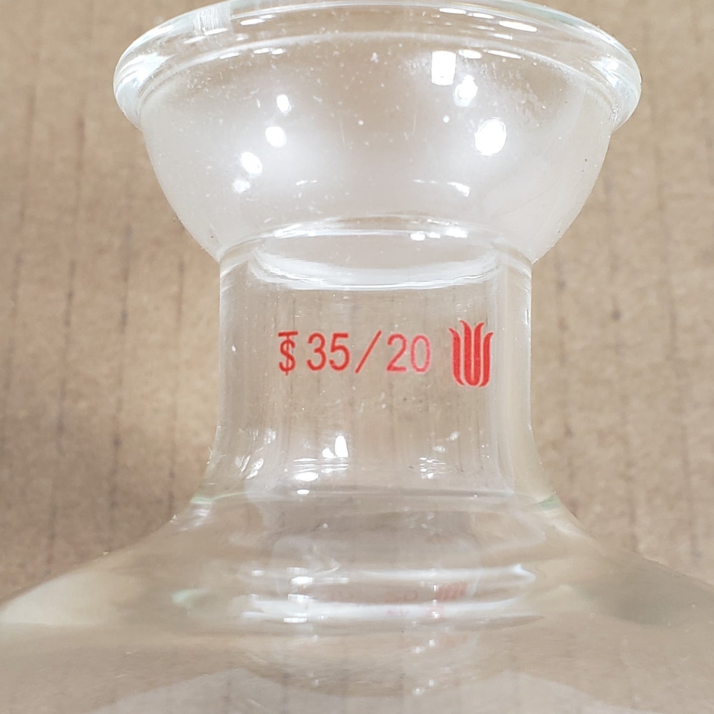 Synthware F527000 1000mL Single Neck Round Bottom Flask 35/20 Round Joint