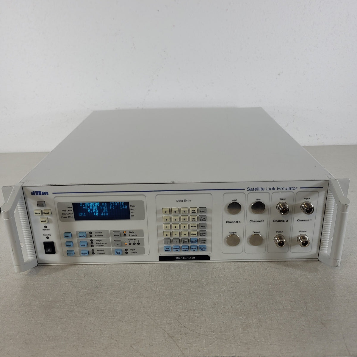 dBm SLE700-2-140 Dual Channel 140MHz Satellite Link RF Delay Emulator