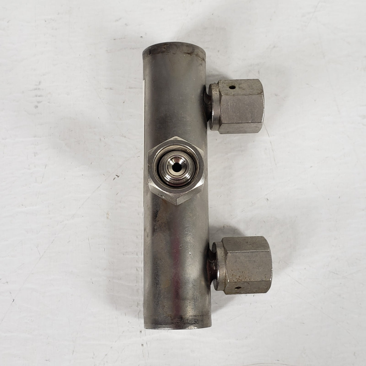 3-Port Stainless Steel Gas Vacuum Manifold 1/4" Female VCR Face Seal Connections