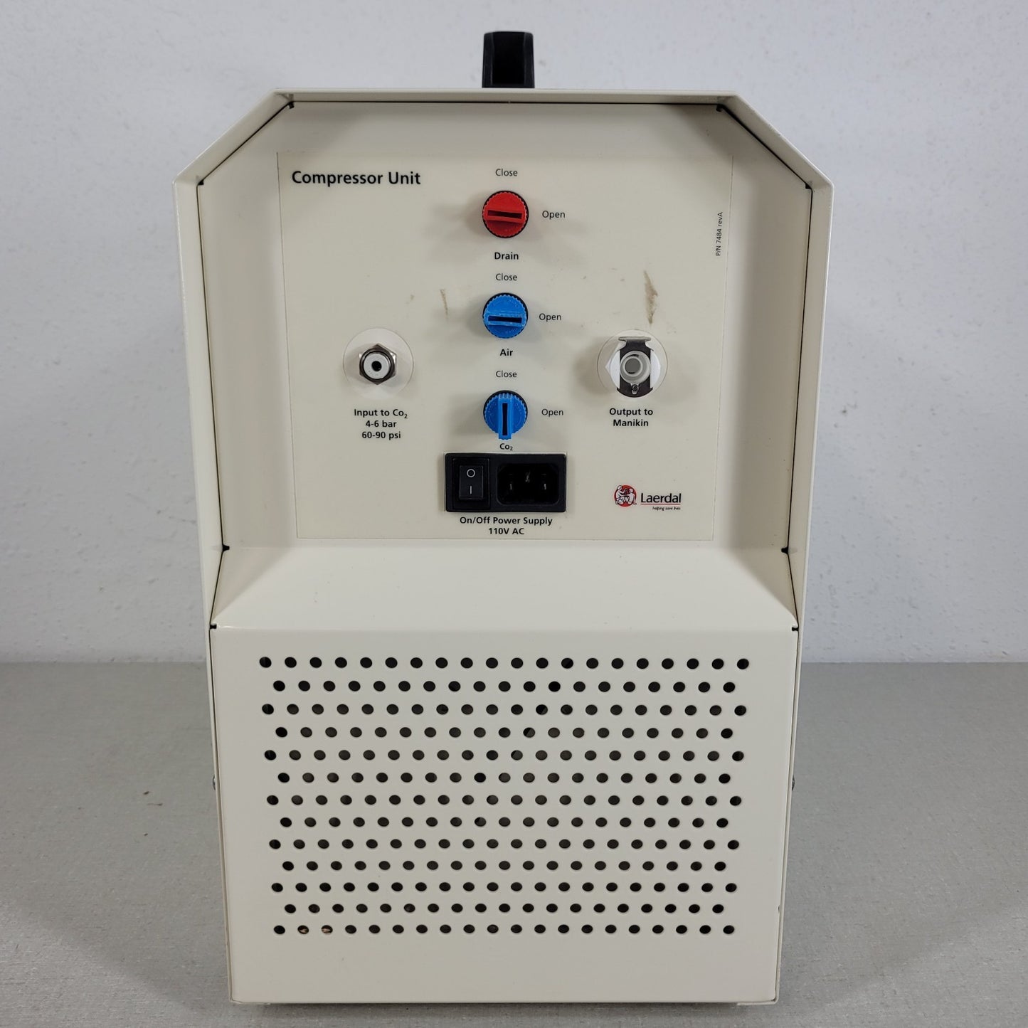 TESTED Laerdal DSS 110-2 SimMan SimBaby Patient Simulator Air Compressor 45 LPM