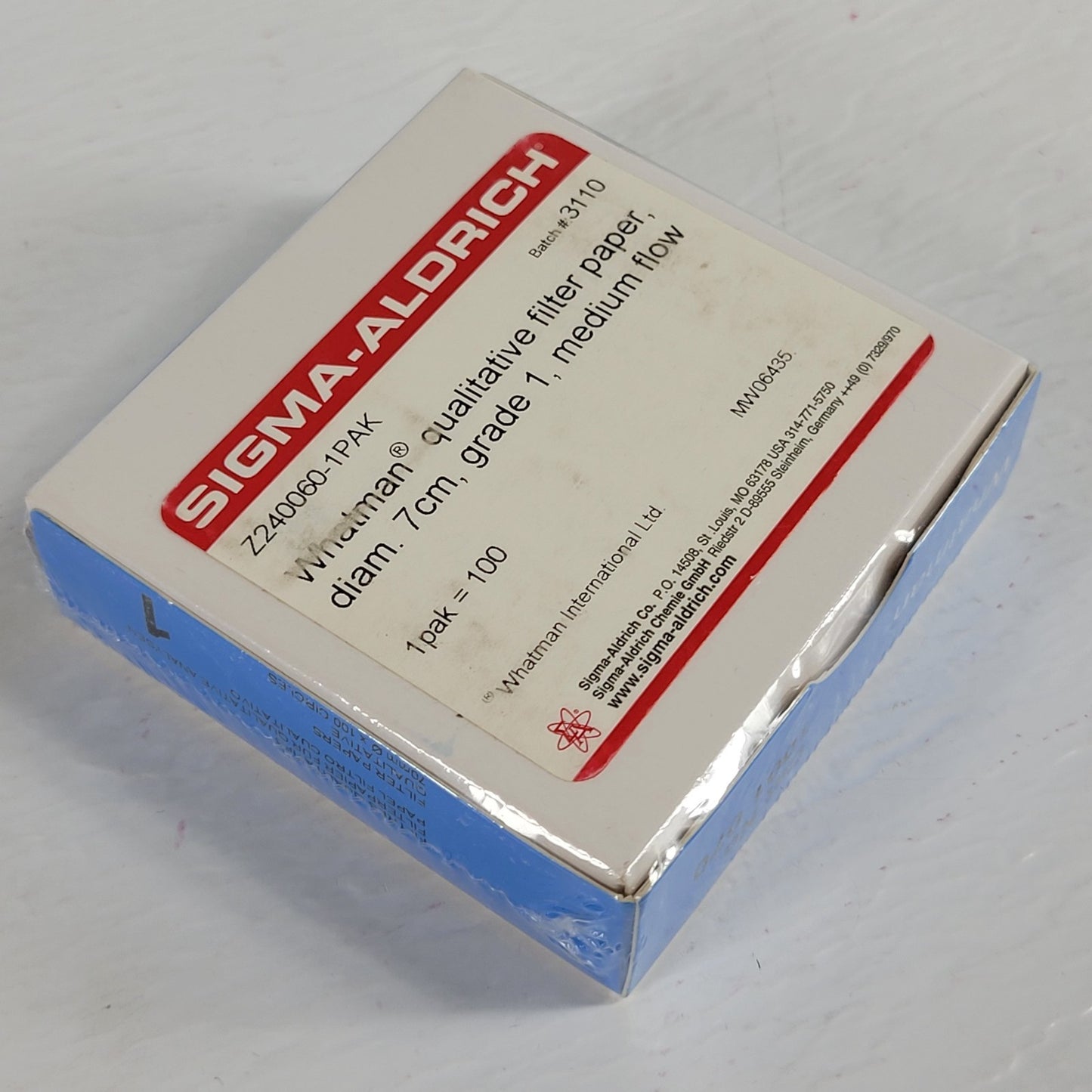 WHATMAN 1001-070 70mm Diameter Filter Papers, 100-Packs, 2 Sealed, One Partial