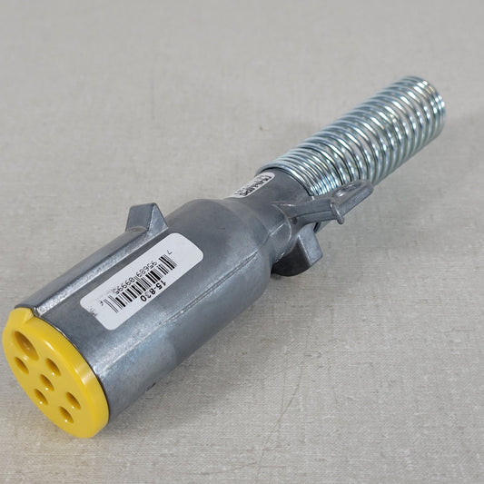 Phillips 15-830 7-Way Round Trailer Plug Heavy-Duty Zinc Spring Guard