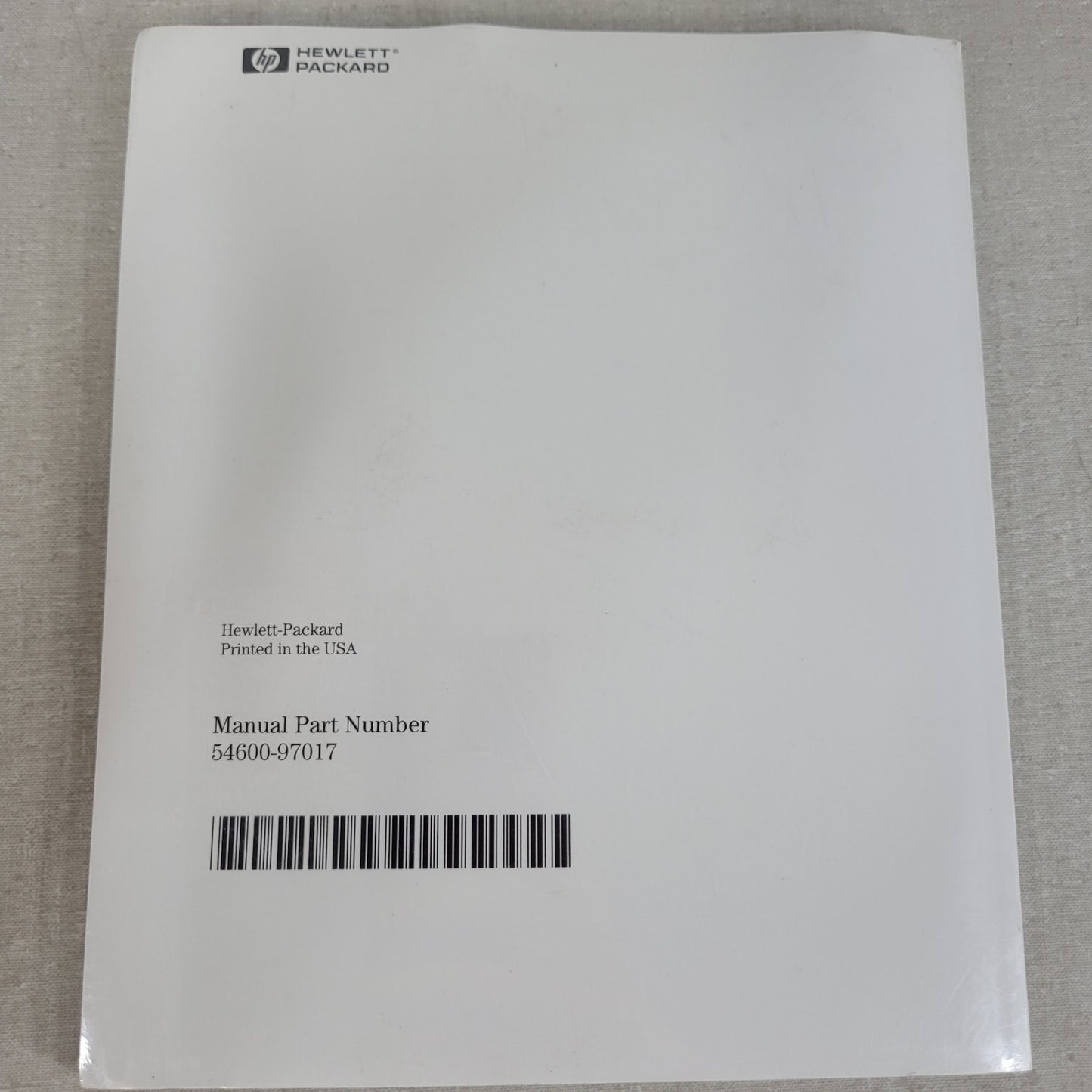 HP 54600-97017 54600 Series Oscilloscopes Programmer's Guide OEM Original Manual