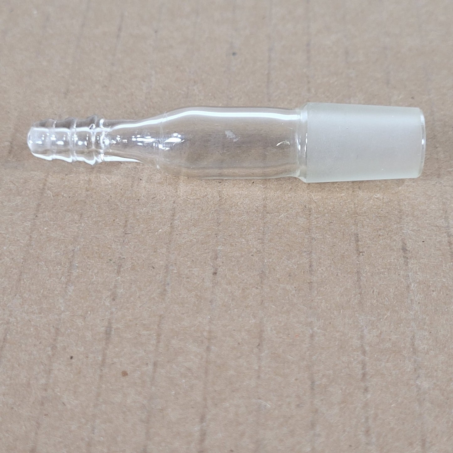 Lot of 3 Glass Adapters 180° 14/20 Inner/Outer Joint to 3/8 & 1/4" Barbed Hose