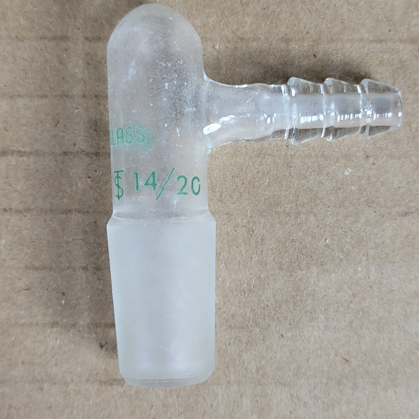 Lot Of 12 Chemglass CG-1014-14 Glass 90° Bent Inlet Adapter 14/20 Inner Joint