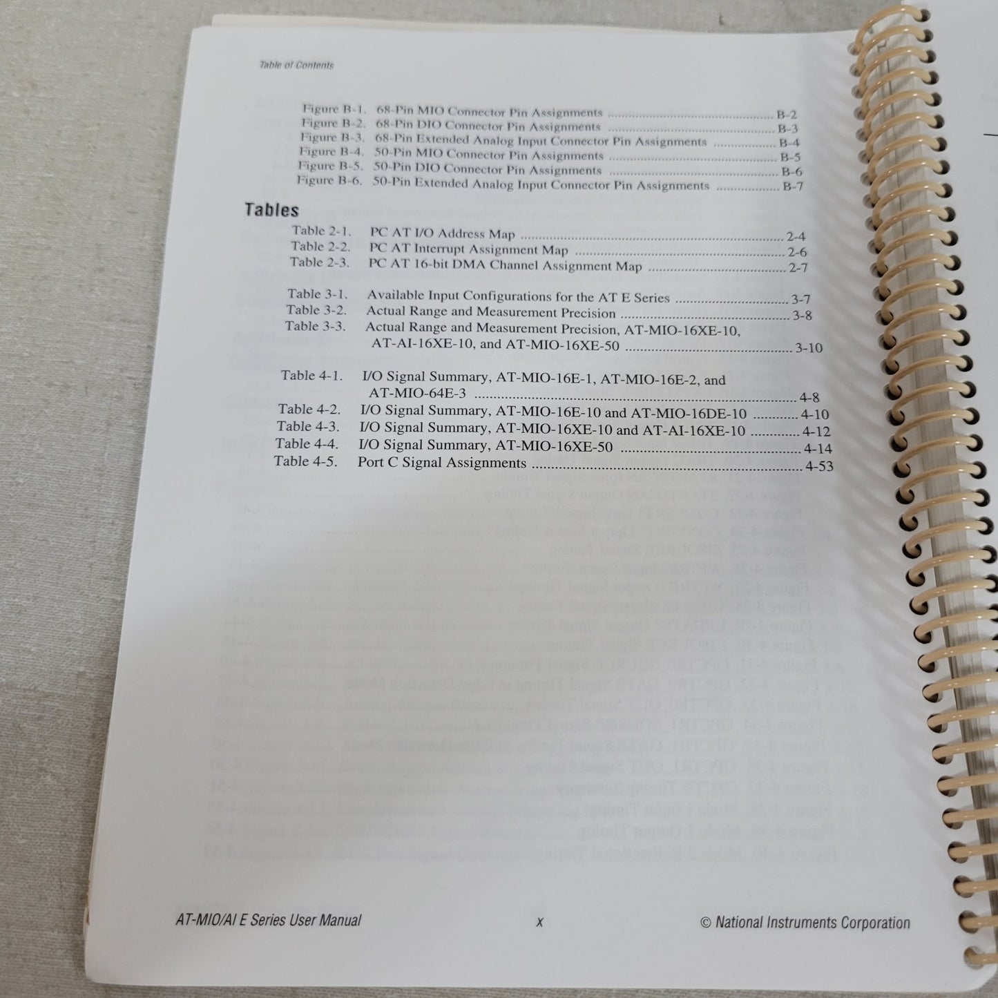 National Instruments 320517E-01 AT-MIO/AI E Series DAQ User Manual May 1996 OEM