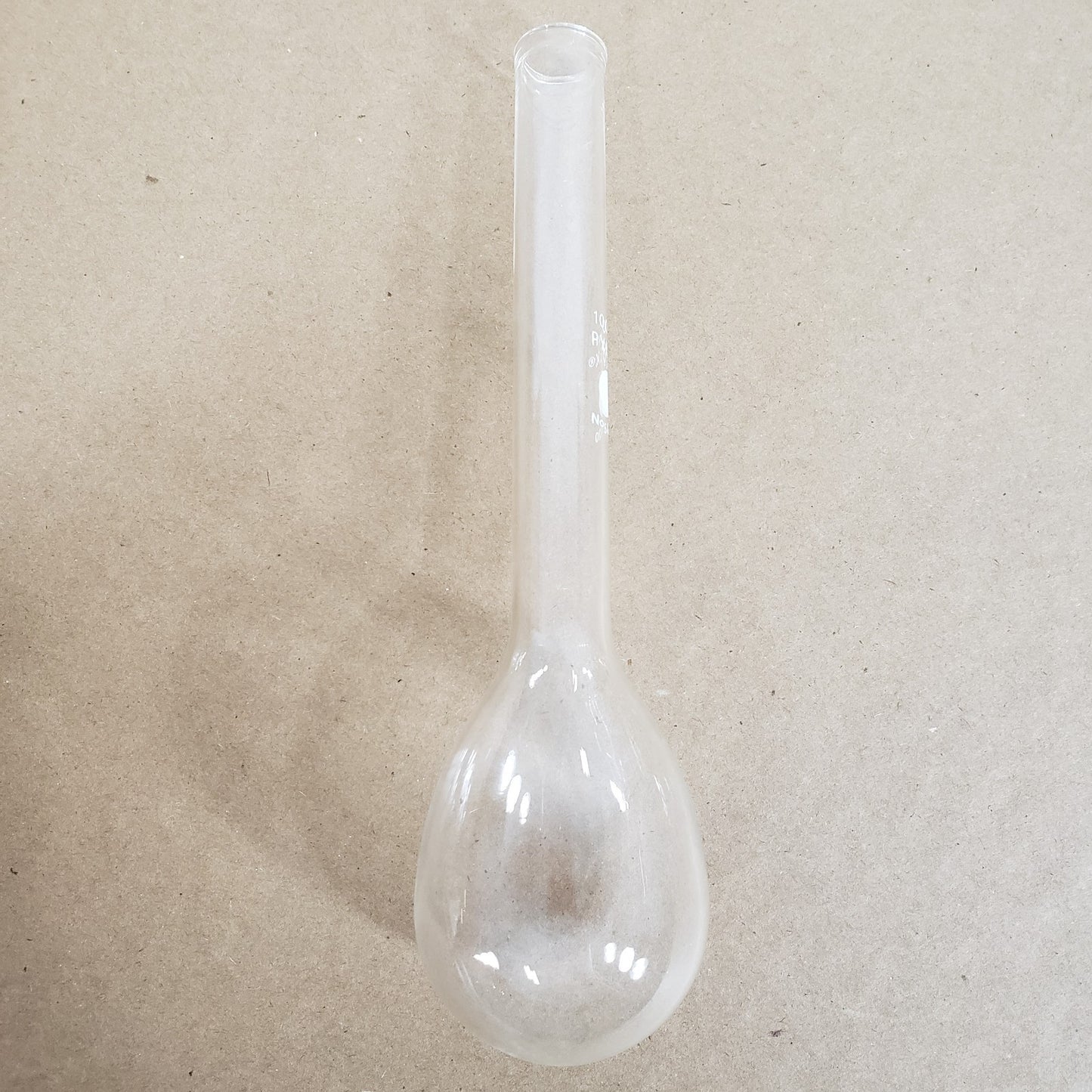 Lot of 4 Corning 5420-100 PYREX 100mL Long Neck Kjeldahl Flasks Round Bottom