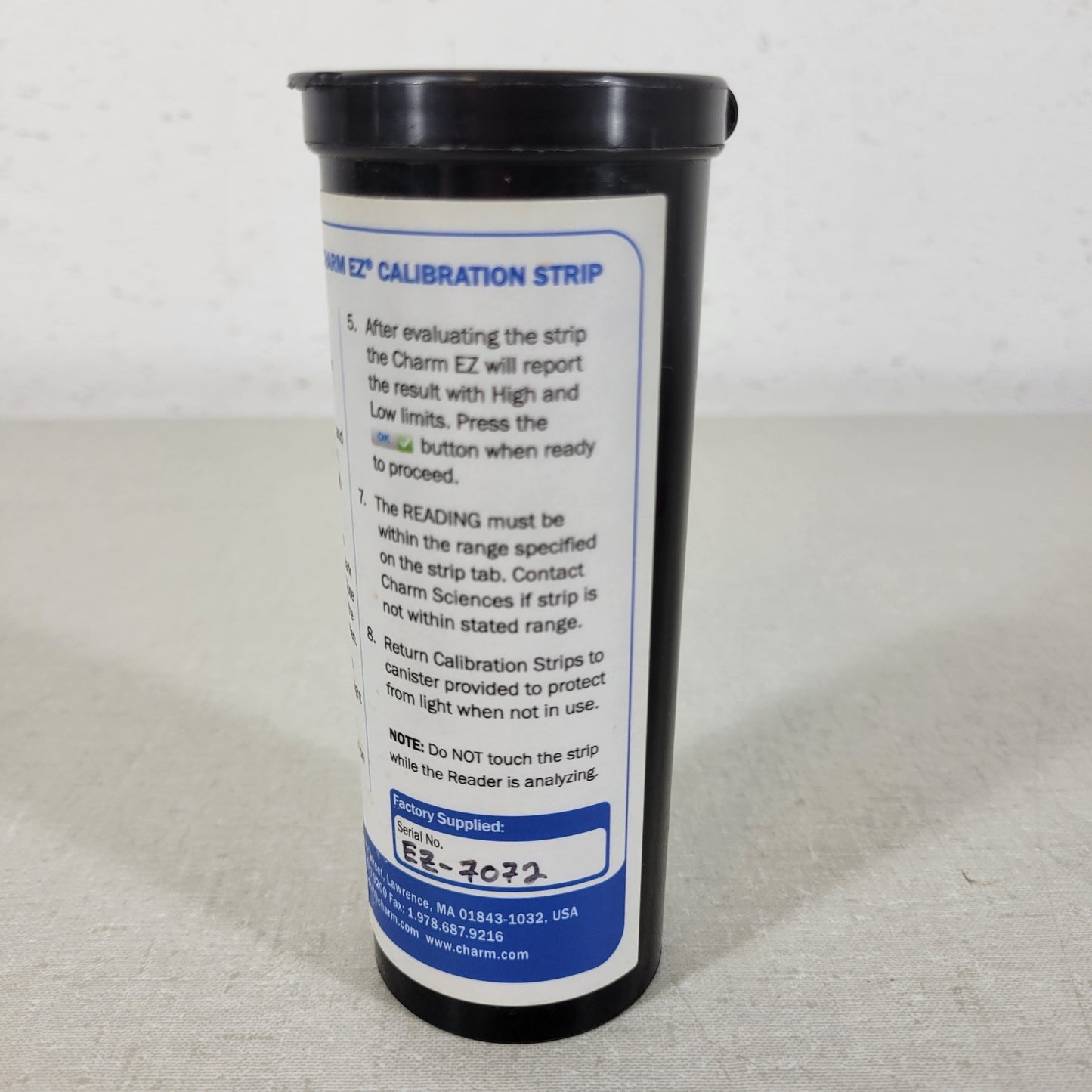 Charm Sciences EZ-7072 Low & High Reader Calibrator Strips -70/-48 190/284