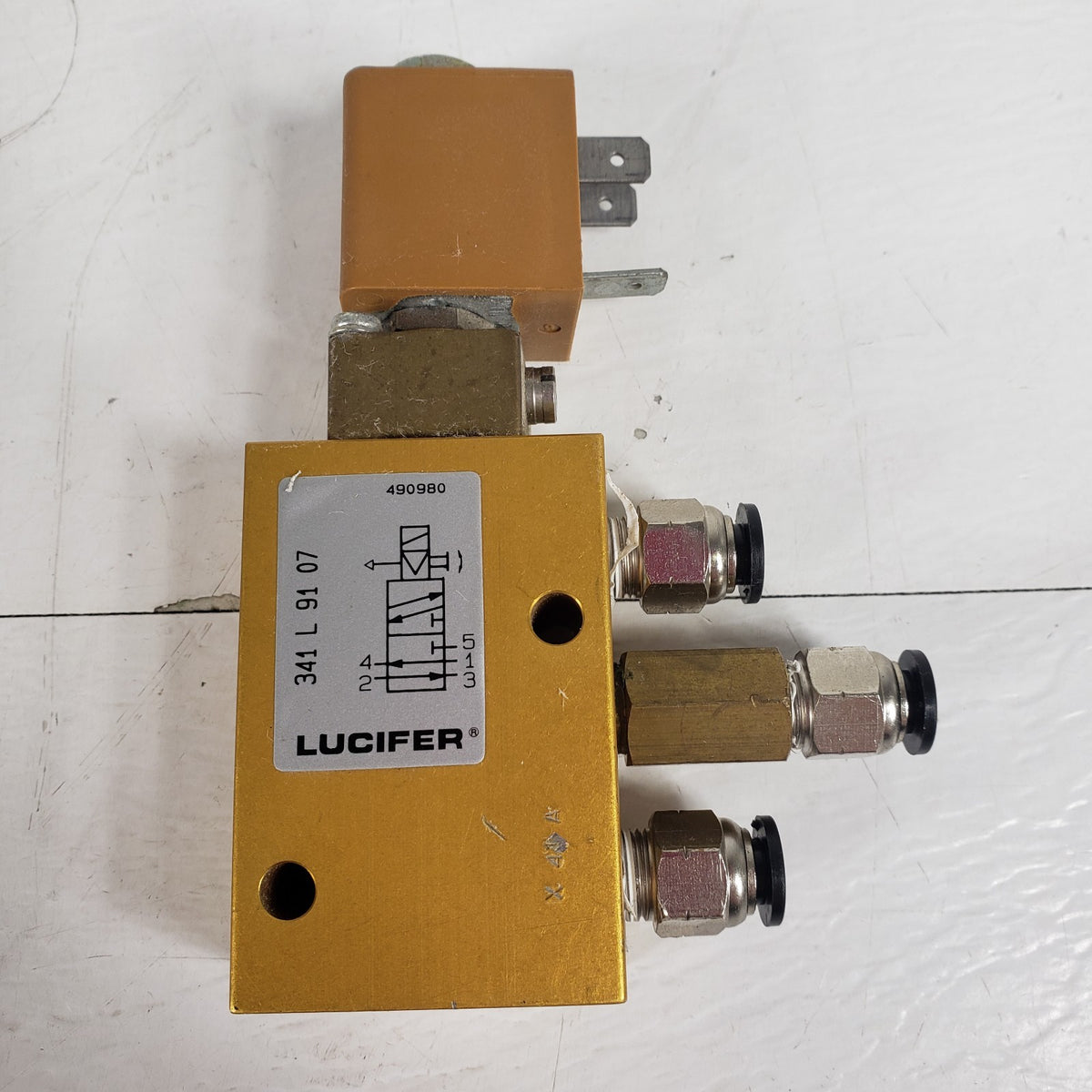 Parker Lucifer 341L9107 5/2-Way 5-Port Pneumatic Solenoid Valve