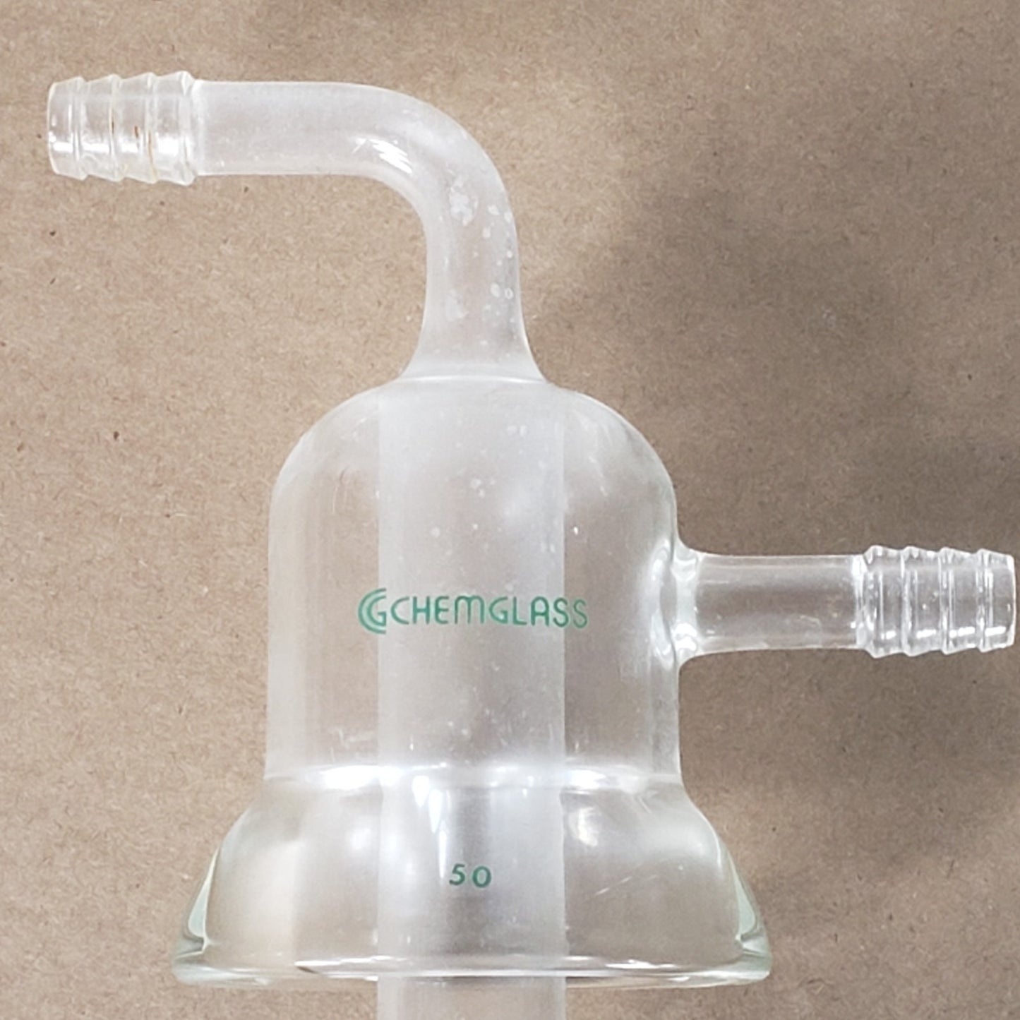 Chemglass CG-4513-10/11/12 Vacuum Trap Assembly #30/40/50 O-Ring Joint w/Clamps