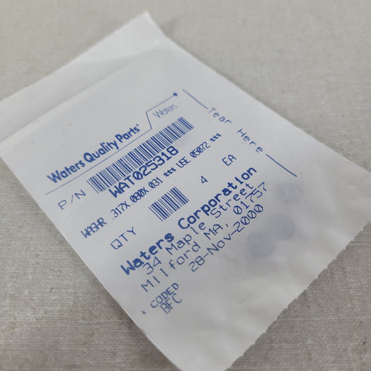 Waters WAT025318 Lot of 4 Rulon Washers .317 x .080 x .031 HPLC Pump Service