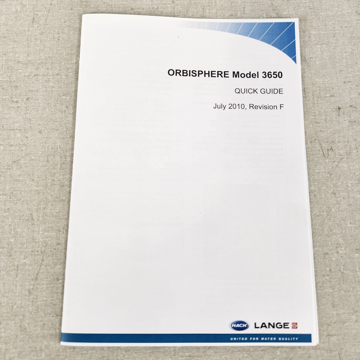 4x Hach Lange ORBISPHERE 3650 A1100 Manuals Calibration Tables Guides