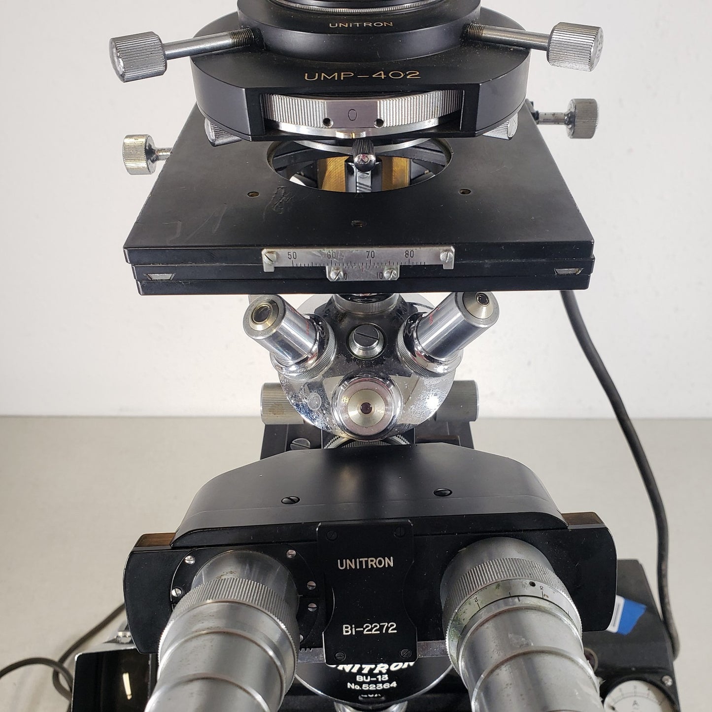 TESTED Vintage Unitron BU-13 Inverted Microscope BI-2272 10x-100x Objectives
