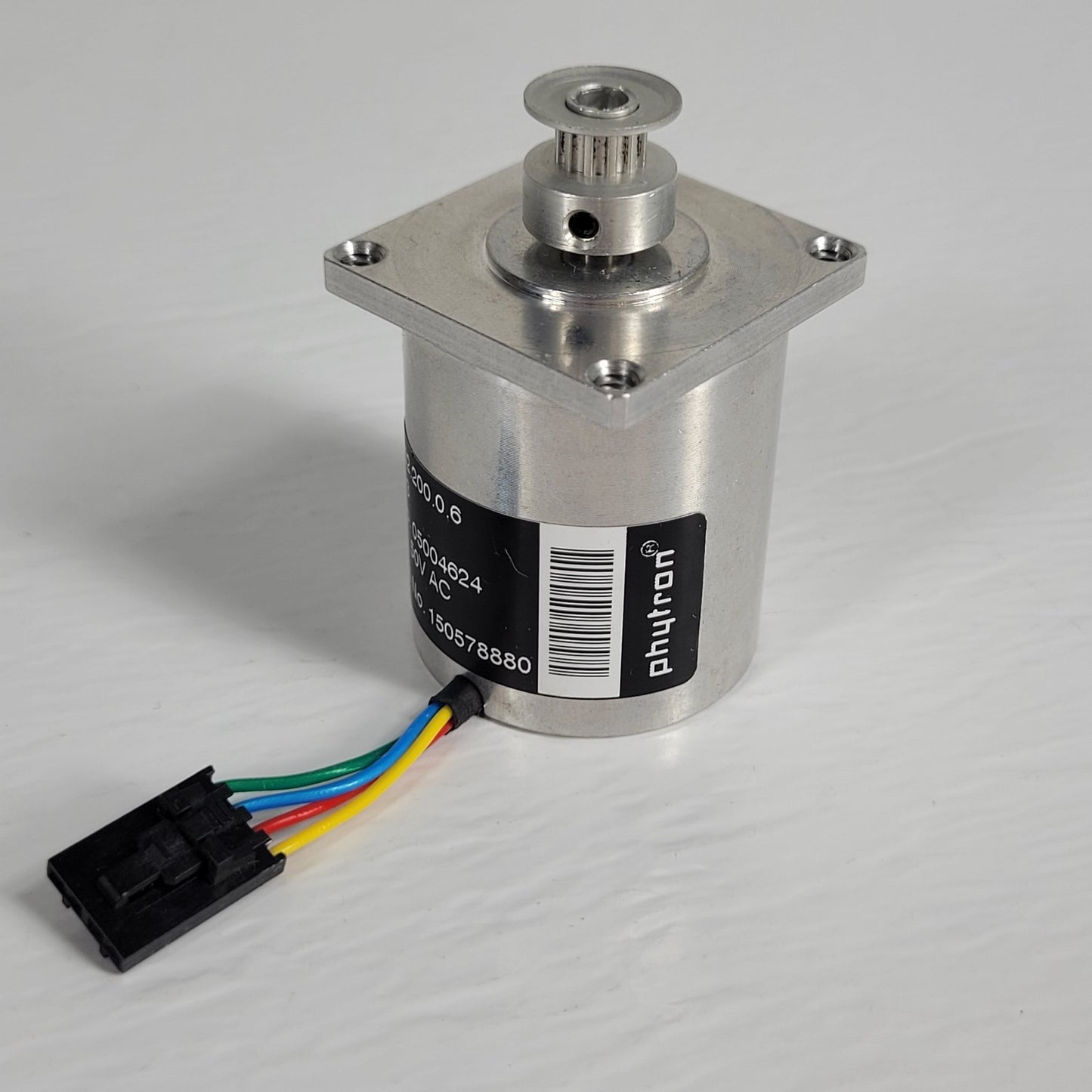 Phytron LSS 32.200.0.6 Stepper Motor 50V AC Timing Pulley 4-Wire Connector