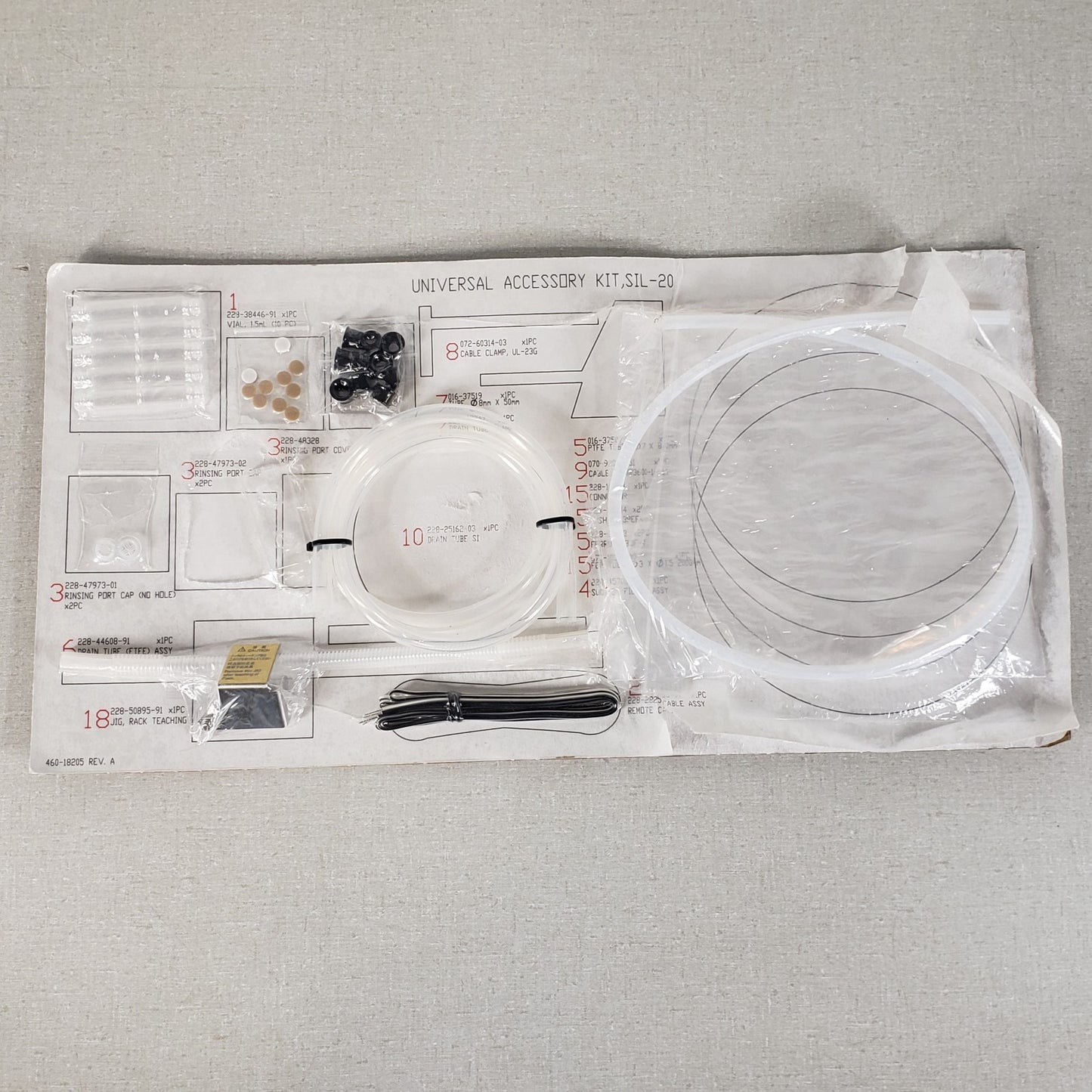 Incomplete Shimadzu 460-18205 Rev A Universal Accessory Kit SIL-20 Missing Parts
