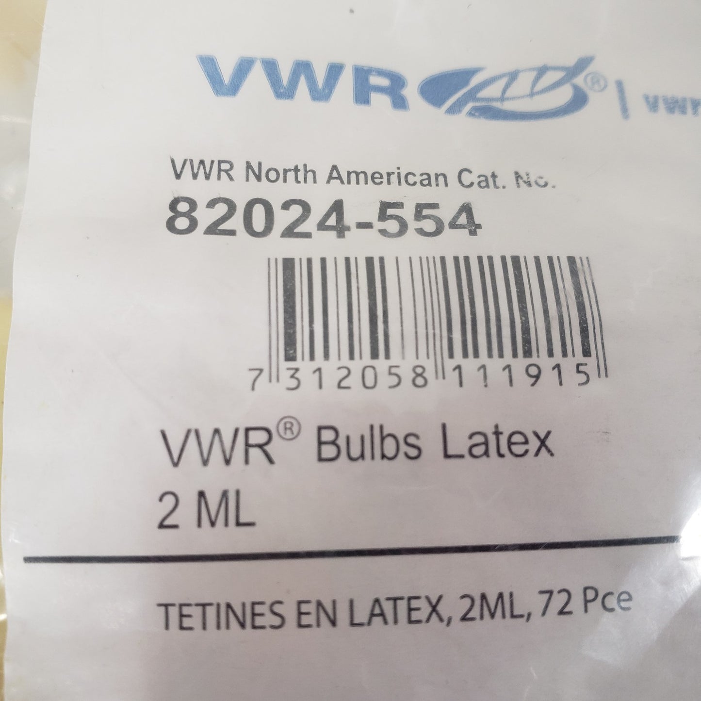 VWR Small Latex Pipette Bulbs 1mL & 2mL Mixed Lot of 94 Pasteur Dropper Bulbs