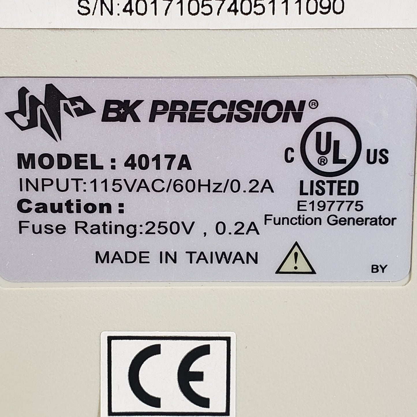 TESTED B&K Precision 4017A 10MHz Sweep Function Generator Sine Square Triangle