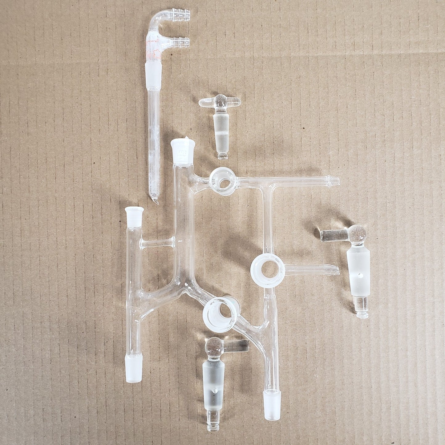 Kontes Style Variable Reflux Vacuum Distillation Head Cold Finger Stopcocks
