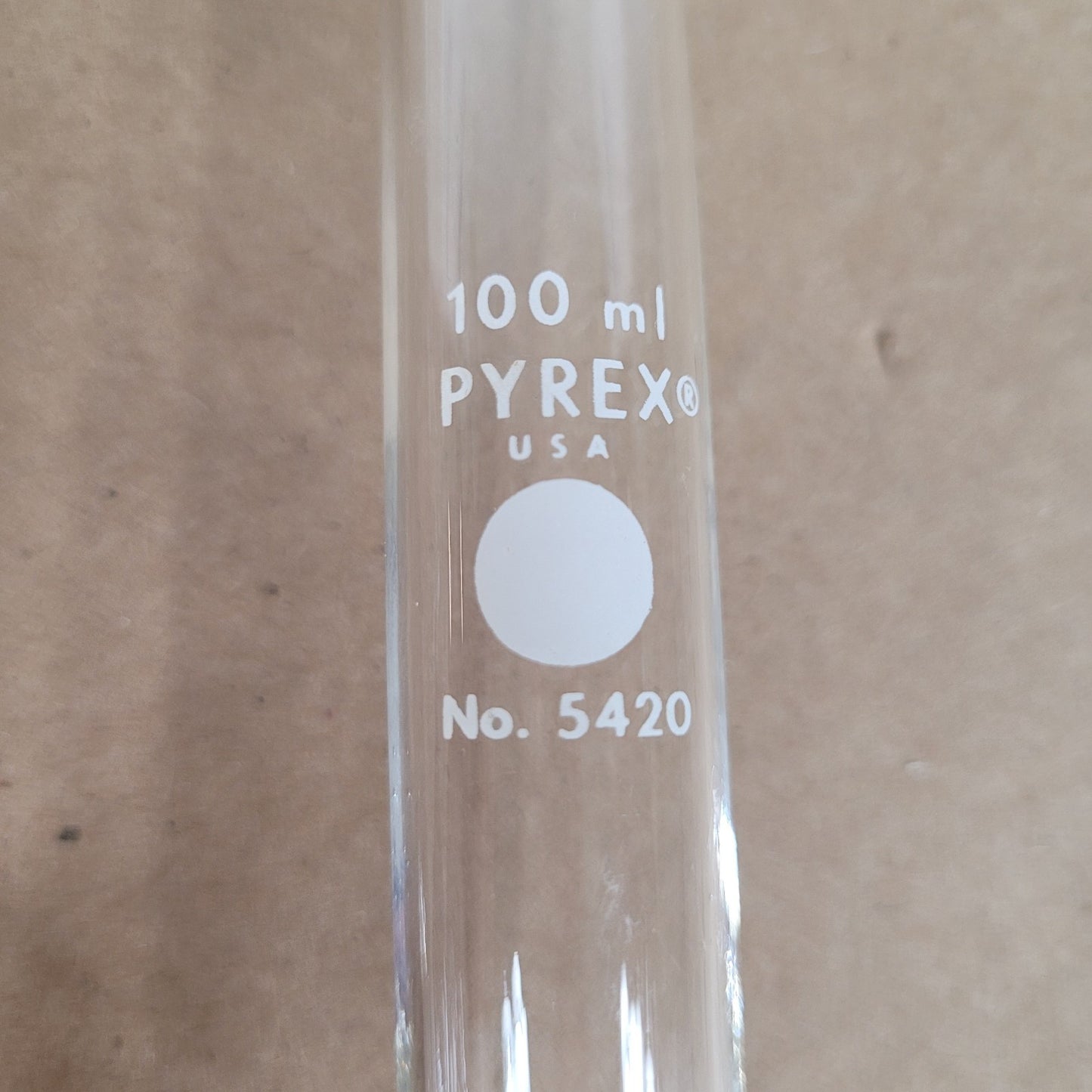 LOT 3 Corning PYREX 5420-100 100mL Round Bottom Kjeldahl Flasks Long Neck