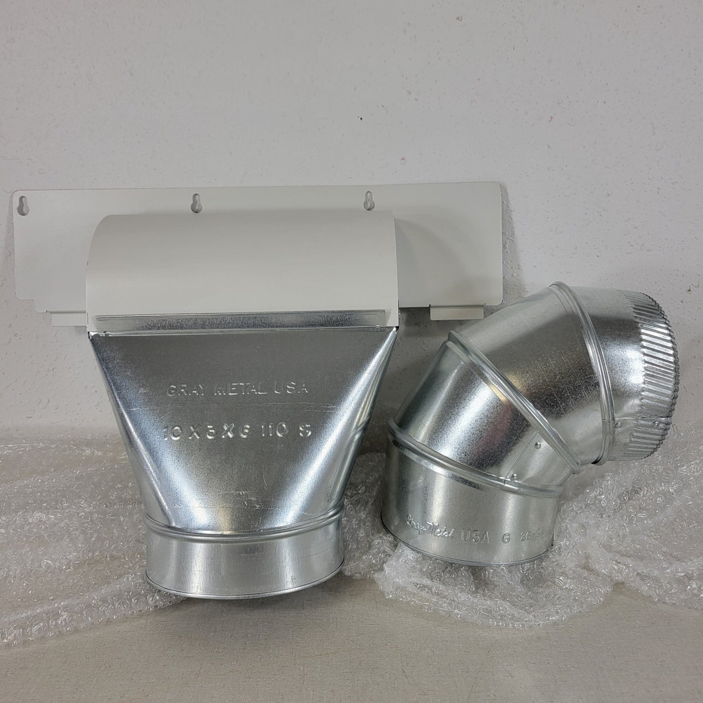 GRAY METAL USA Duct Parts 10x3x6 110S and 6 26-GA for Air Ducts/HVAC Systems