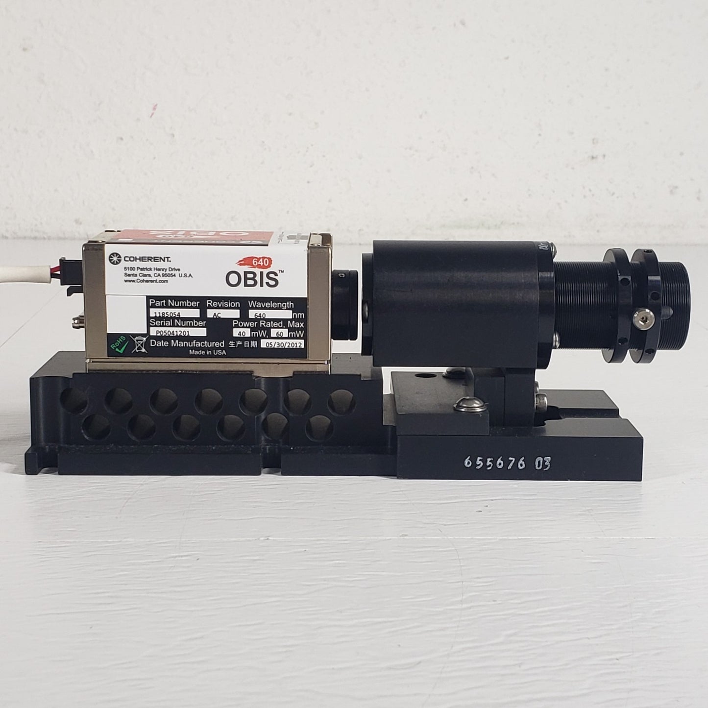 TESTED Coherent OBIS LX 640nm 40mW Laser 1185054 PSU USB I/O 38mW
