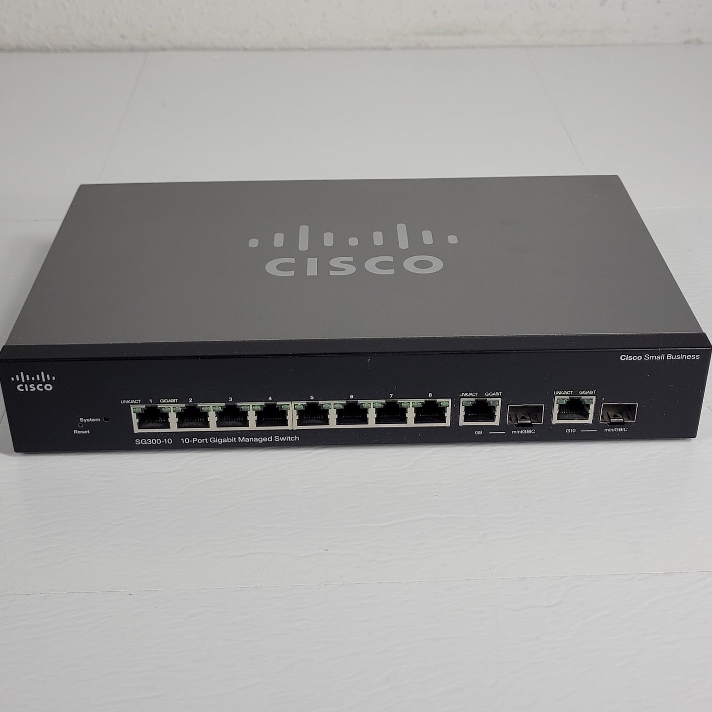 Cisco SG300-10 SRW2008-K9 V02 10-Port Gigabit Managed Ethernet Switch Adapter