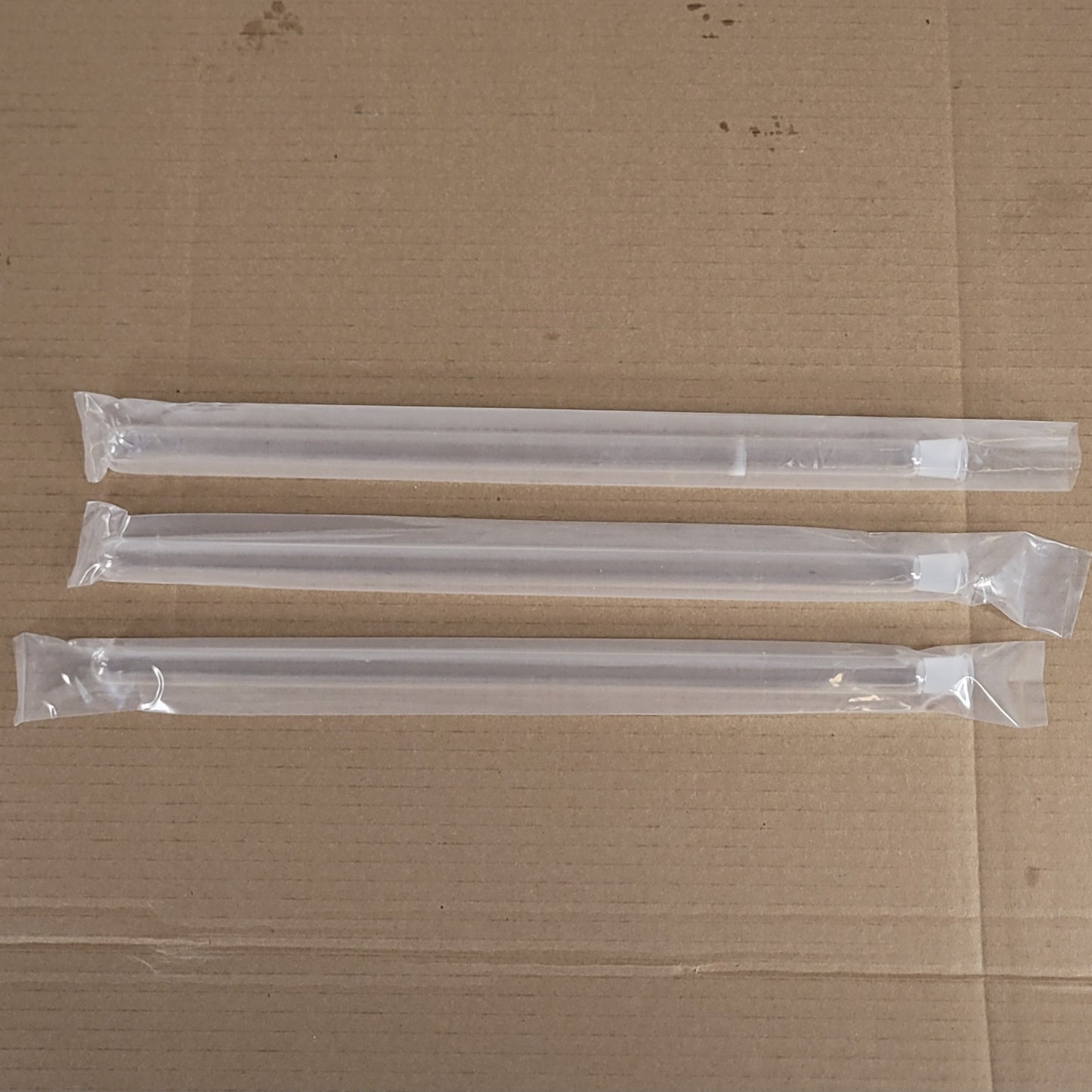 Lot of 3 Large Glass Reaction Tube Vessel 15" Height 3/4" OD 14/20 Central Neck