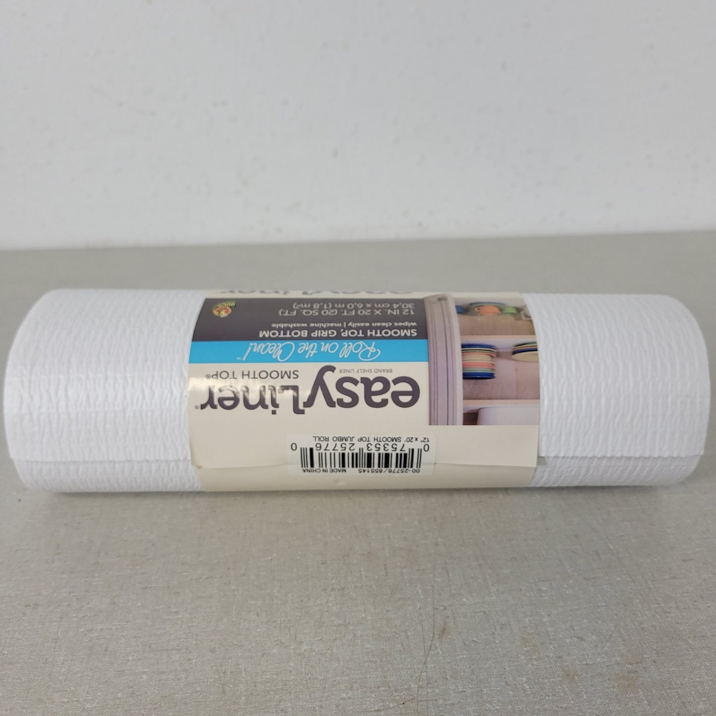 3x EasyLiner Smooth Top Shelf Liner White 12 in x 20 ft Non-Adhesive Drawer Roll
