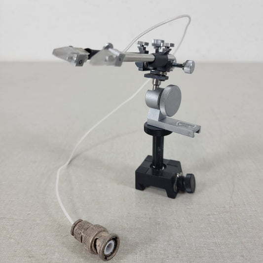 Narishige Stereotaxic 3-Axis Micromanipulator Rail w/ Ball Joint and Electrodes