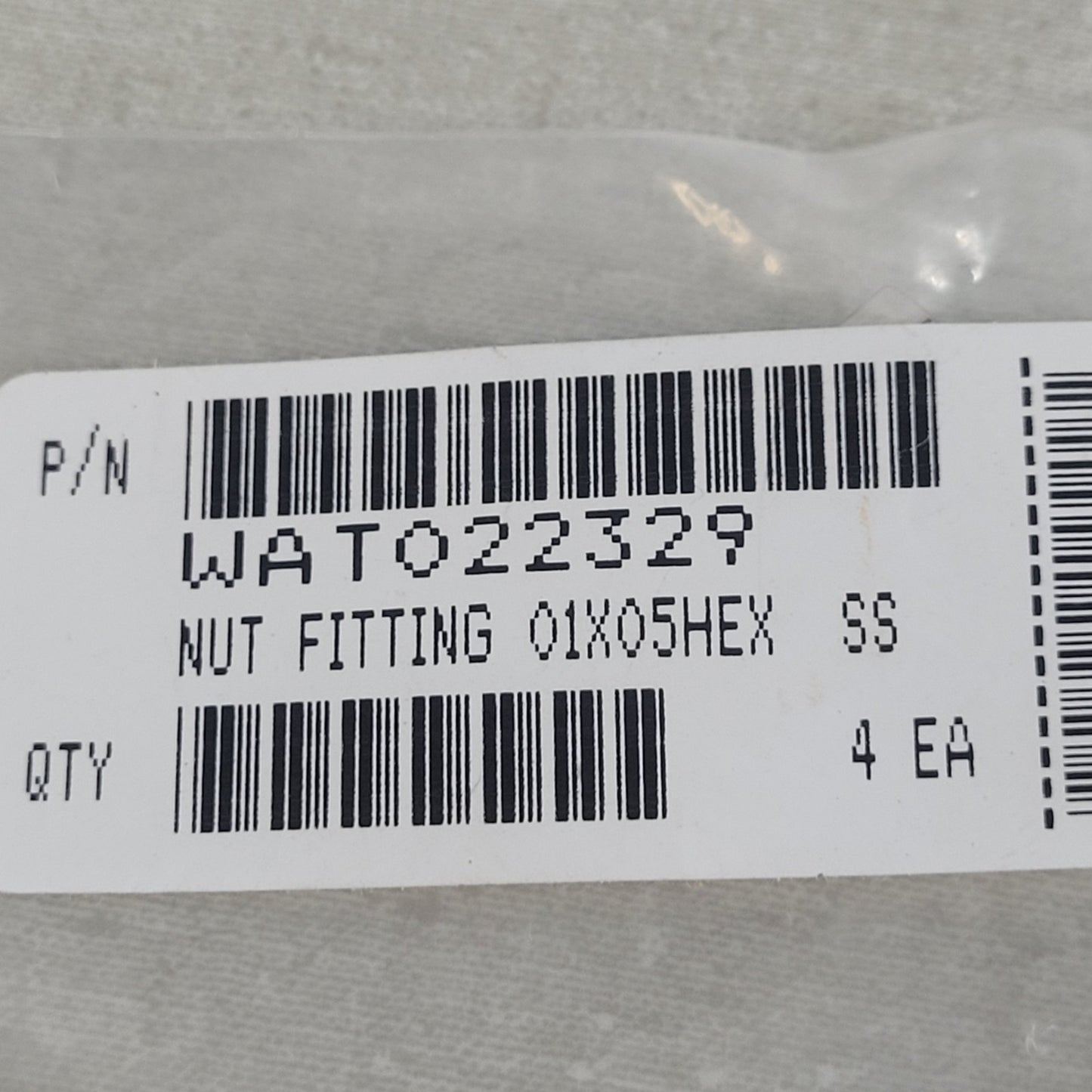 4x Waters WAT022329 WAT005062 1/8in SS Compression Nut HPLC Fittings