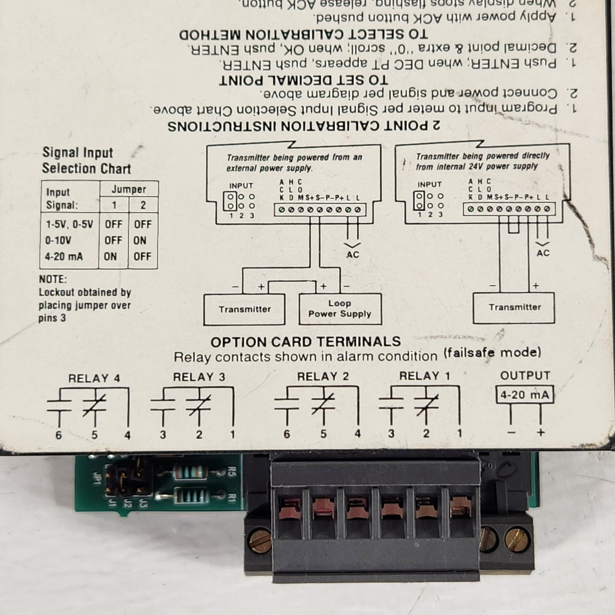 Action Instruments V438-1000-1 VisiPak DC Process Panel Meter 120VAC 2 Relays