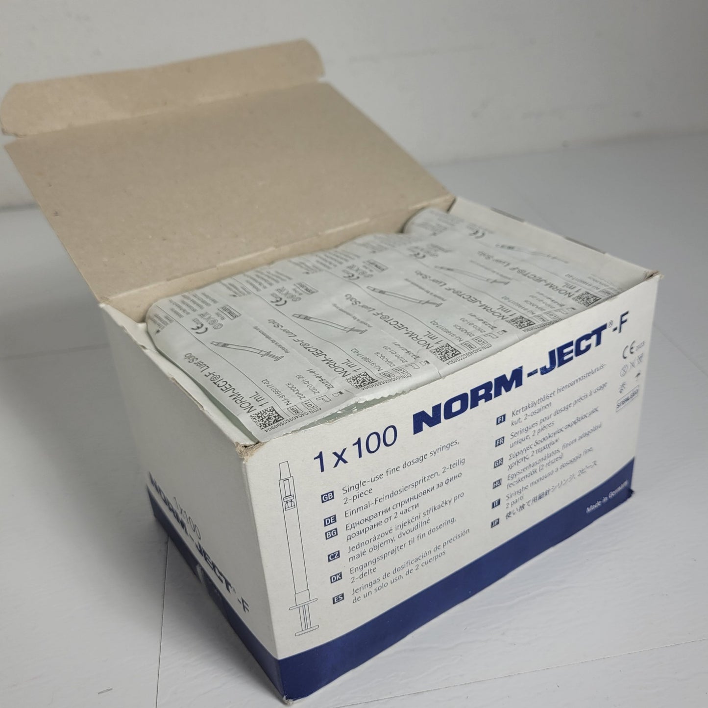 Air-Tite NJ-9166017-02 NORM-JECT-F 1mL Luer Slip Fine Dosage 100 Count