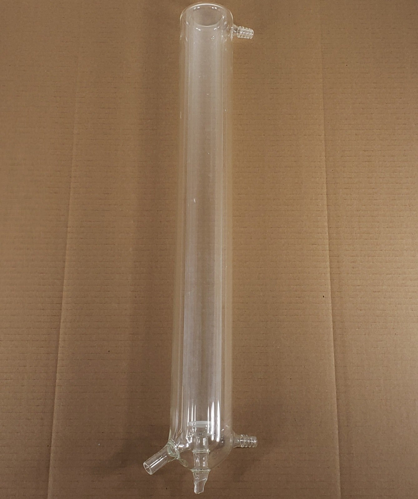 CHIPPED Custom Borosilicate Glass Tube Heat Exchanger Jacketed Condenser