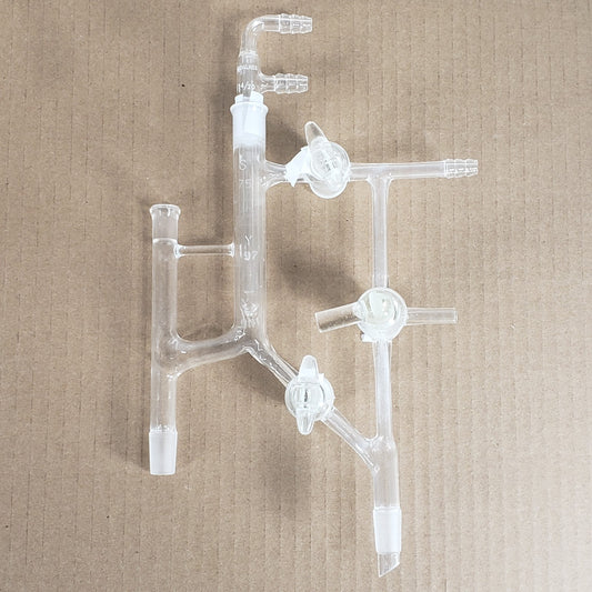 Kontes Style Variable Reflux Vacuum Distillation Head Cold Finger Stopcocks