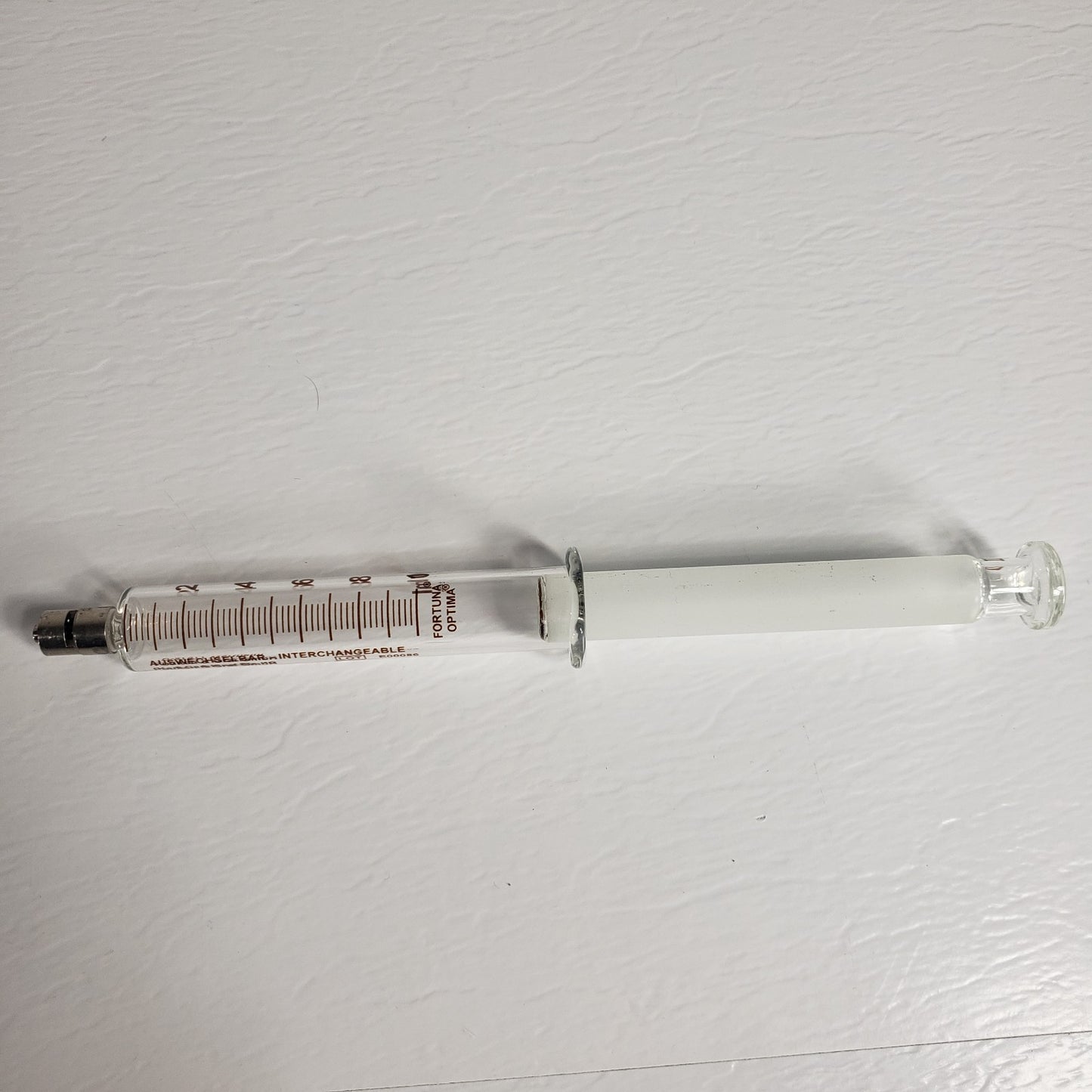 FORTUNA OPTIMA 10ml Glass Srng with Luer Lock Tip for Secure Connections