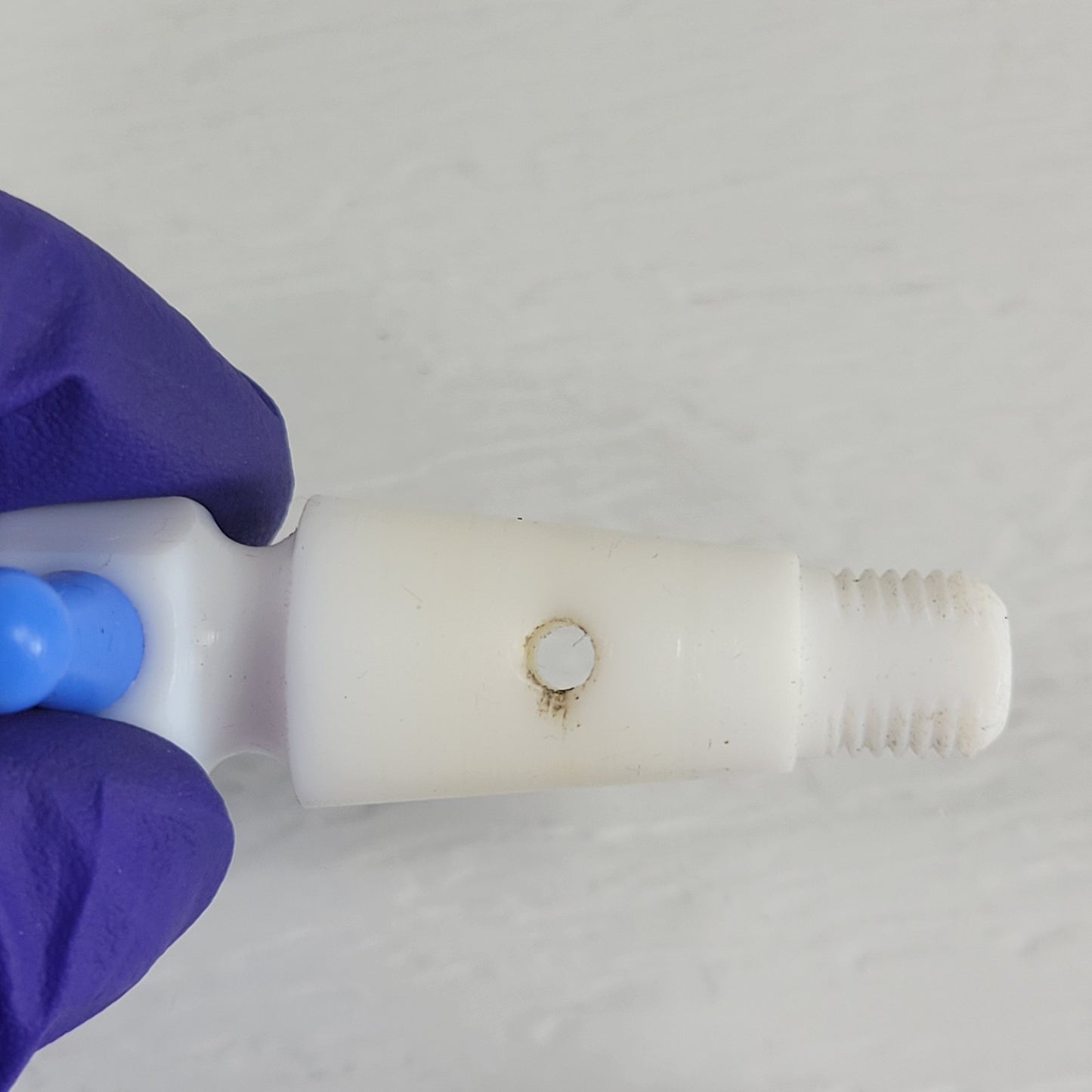 Three PTFE 17/28mm 4mm Bore Tapered Stopcocks for Glassware in Labs, Blue