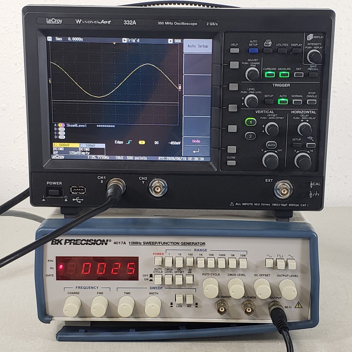 TESTED B&K Precision 4017A 10MHz Sweep Function Generator Sine Square Triangle
