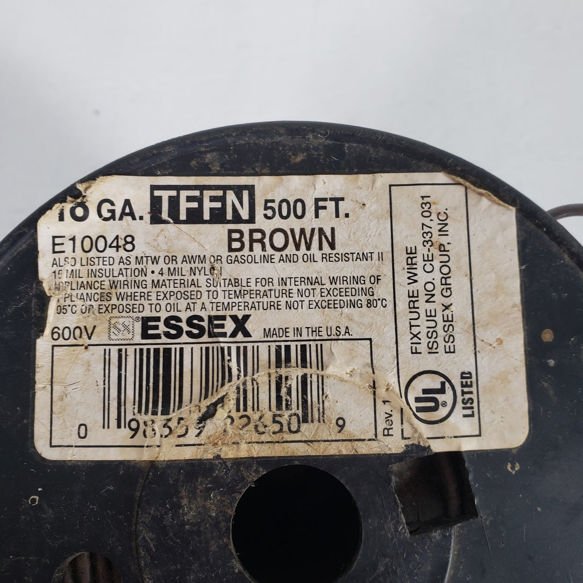 Essex 16 AWG TFFN Brown Stranded Copper Wire 600V Approx 175 FT Partial Reel