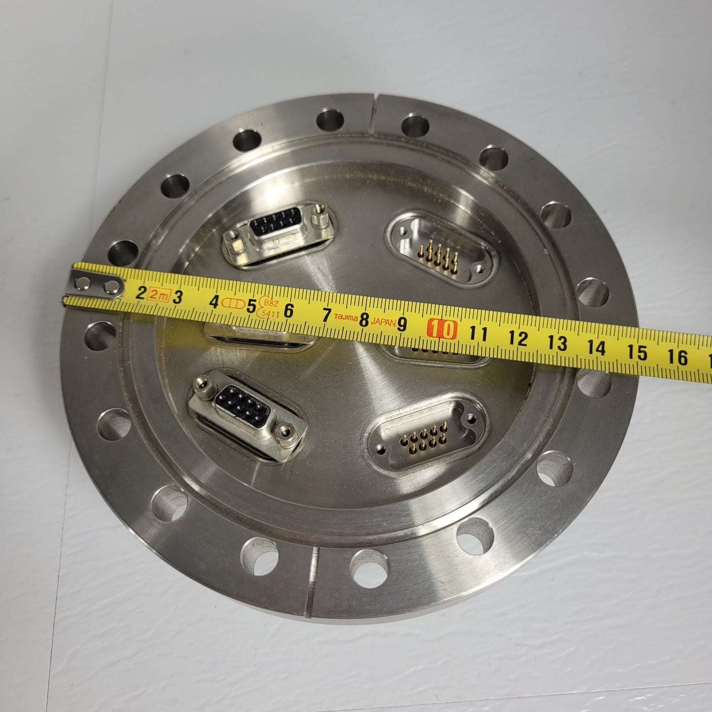 MDC Conflat DN100CF 6" CF 6x DB-9 Serial Feedthrough UHV Ultra High Vacuum SS