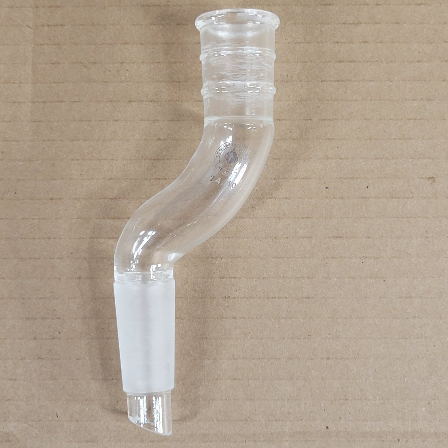 Lot of 2 Ace Glassware 5273-04 Angled Offset 24/40 Tapered Glass Joint Adapters