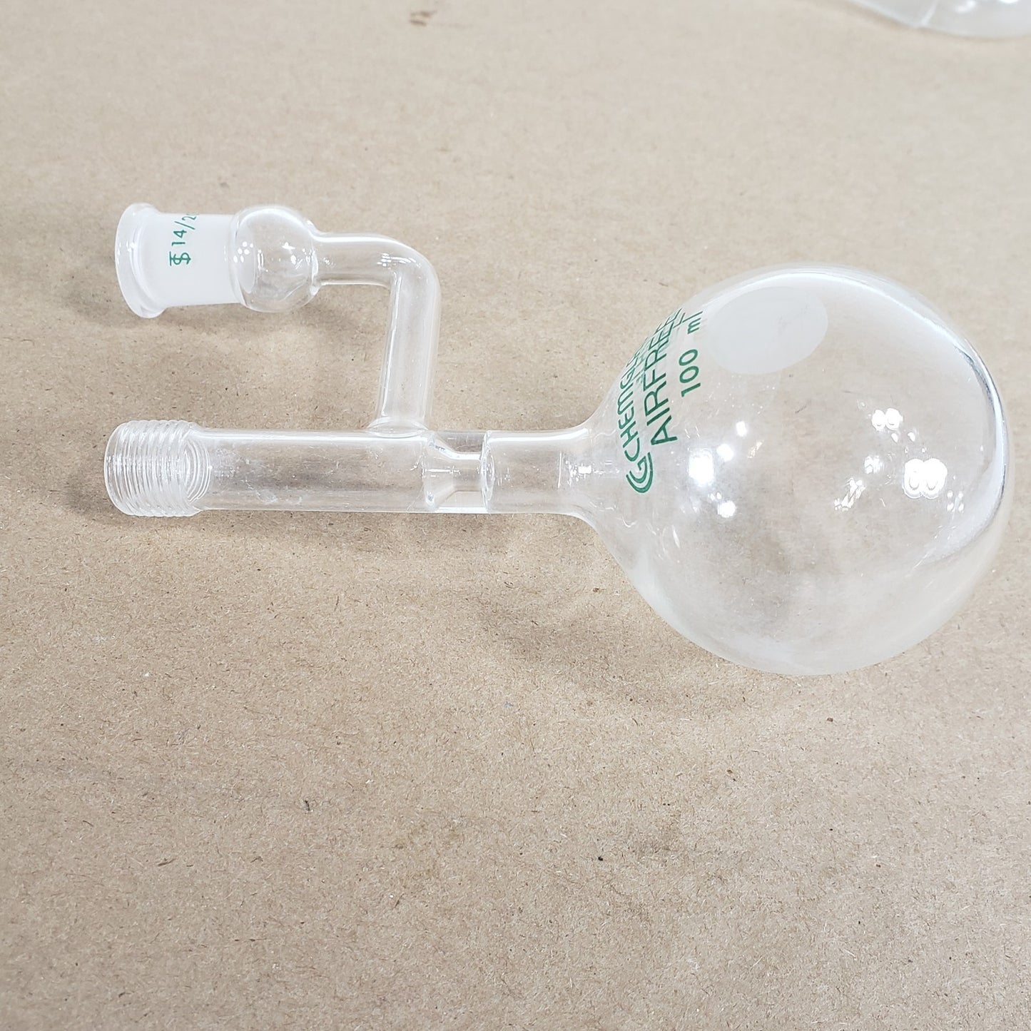 Chemglass AF-0522-02 Air-Free 100mL Round Bottom Flask 14/20 Flask Only
