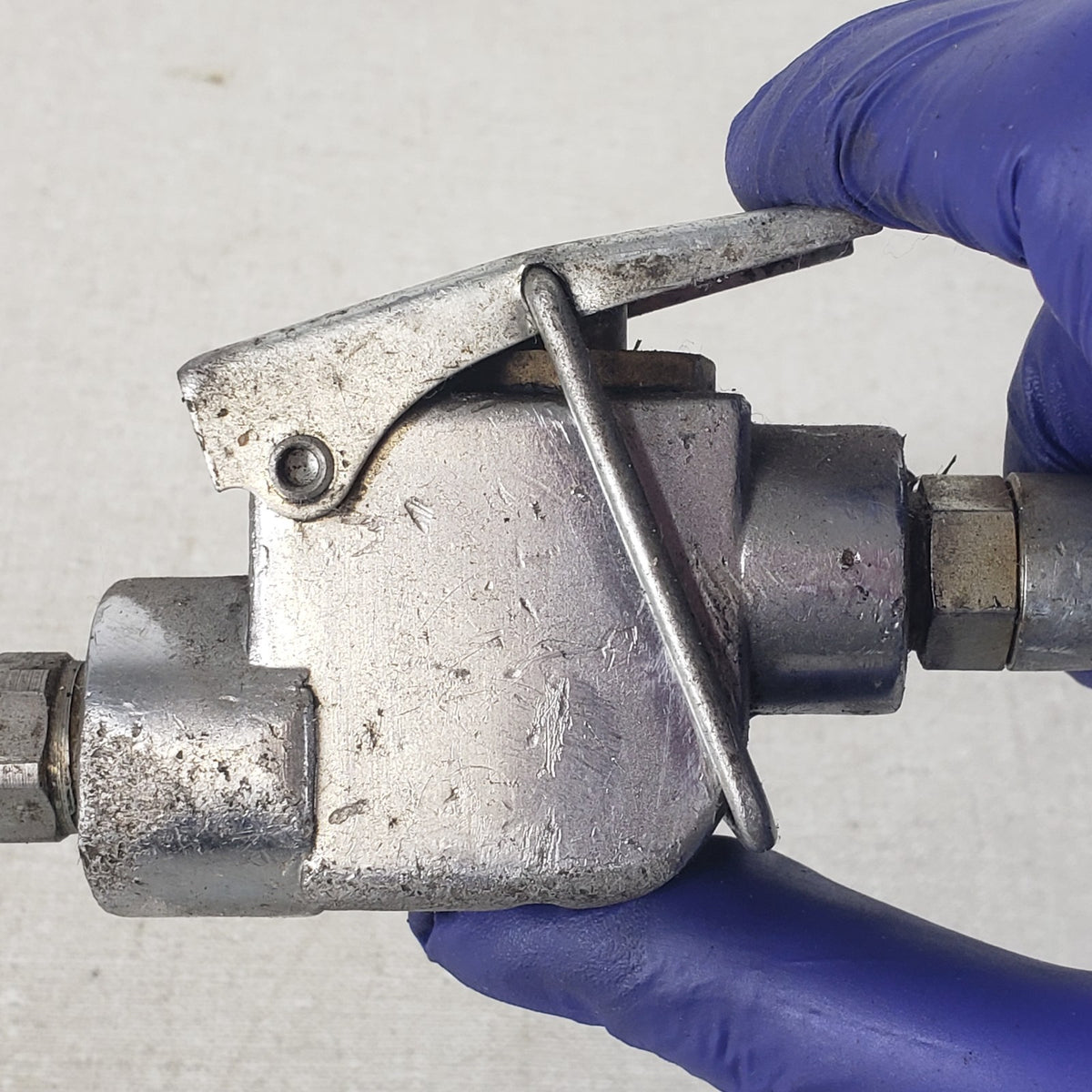 Industrial Hydraulic Fluid Dispensing Gun Trigger Nozzle w/ Hose Fittings