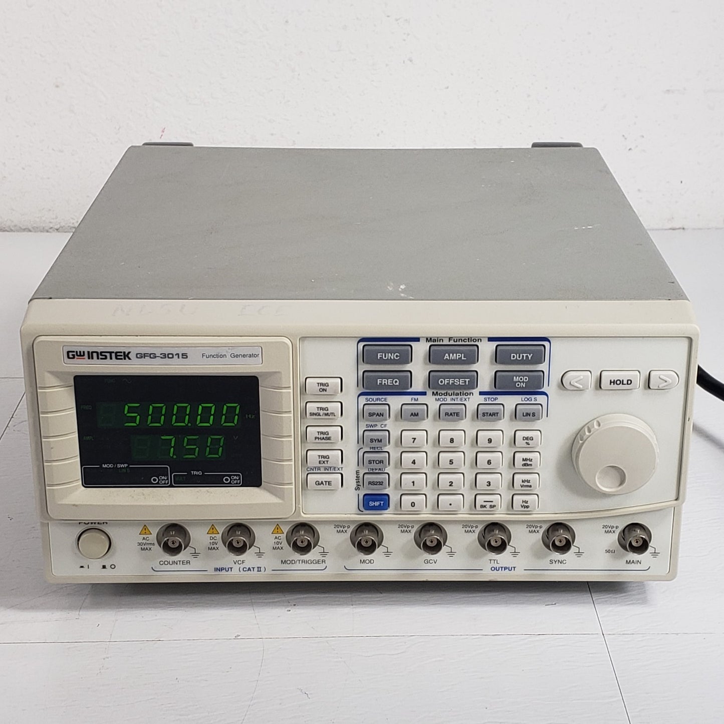 TESTED GW Instek GFG-3015 15MHz Programmable Function Generator Signal Generator