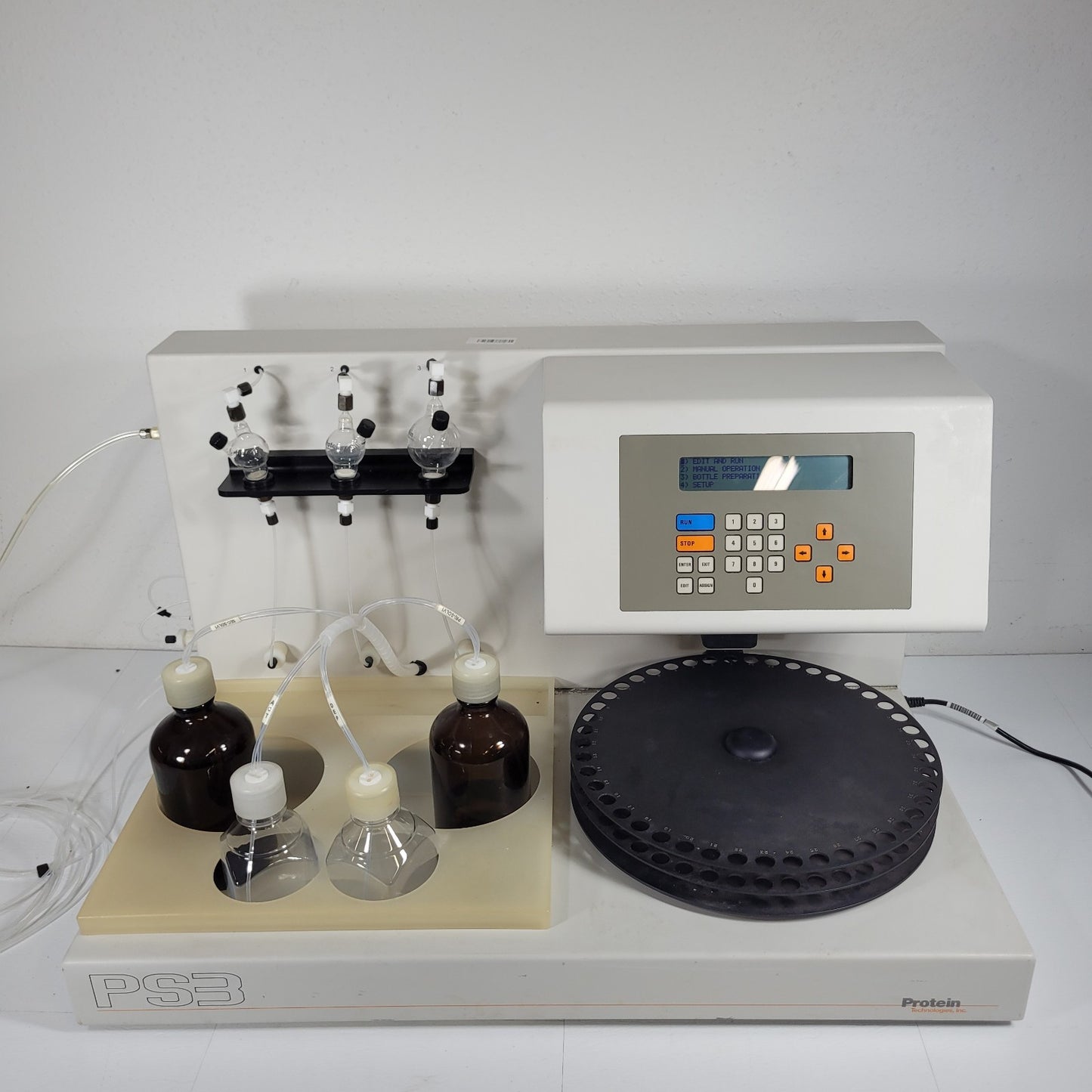 TESTED Protein Technologies PS3 Peptide Synthesizer 3 RVs Bottle Carousel