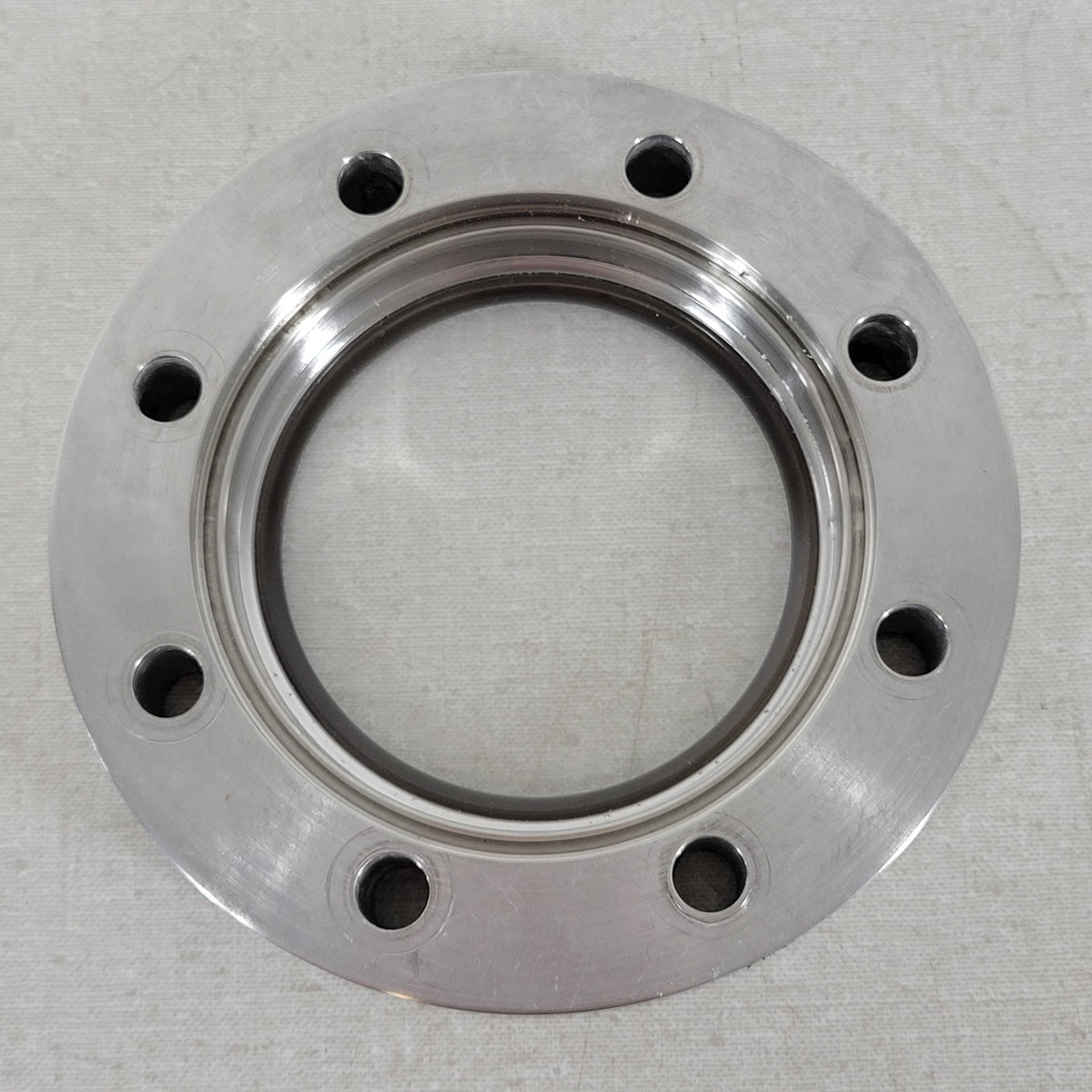 *HAZY* UHV Quartz Viewport 4.5" CF DN63CF ConFlat Stainless Vacuum Flange Ground