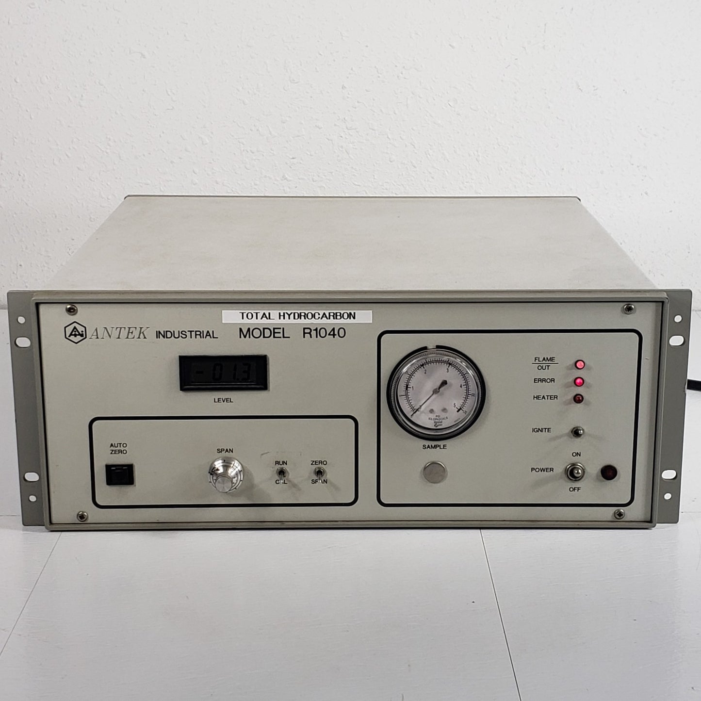 ANTEK R1040 Total Hydrocarbon Analyzer FID Gas Tester Zero Span Sample
