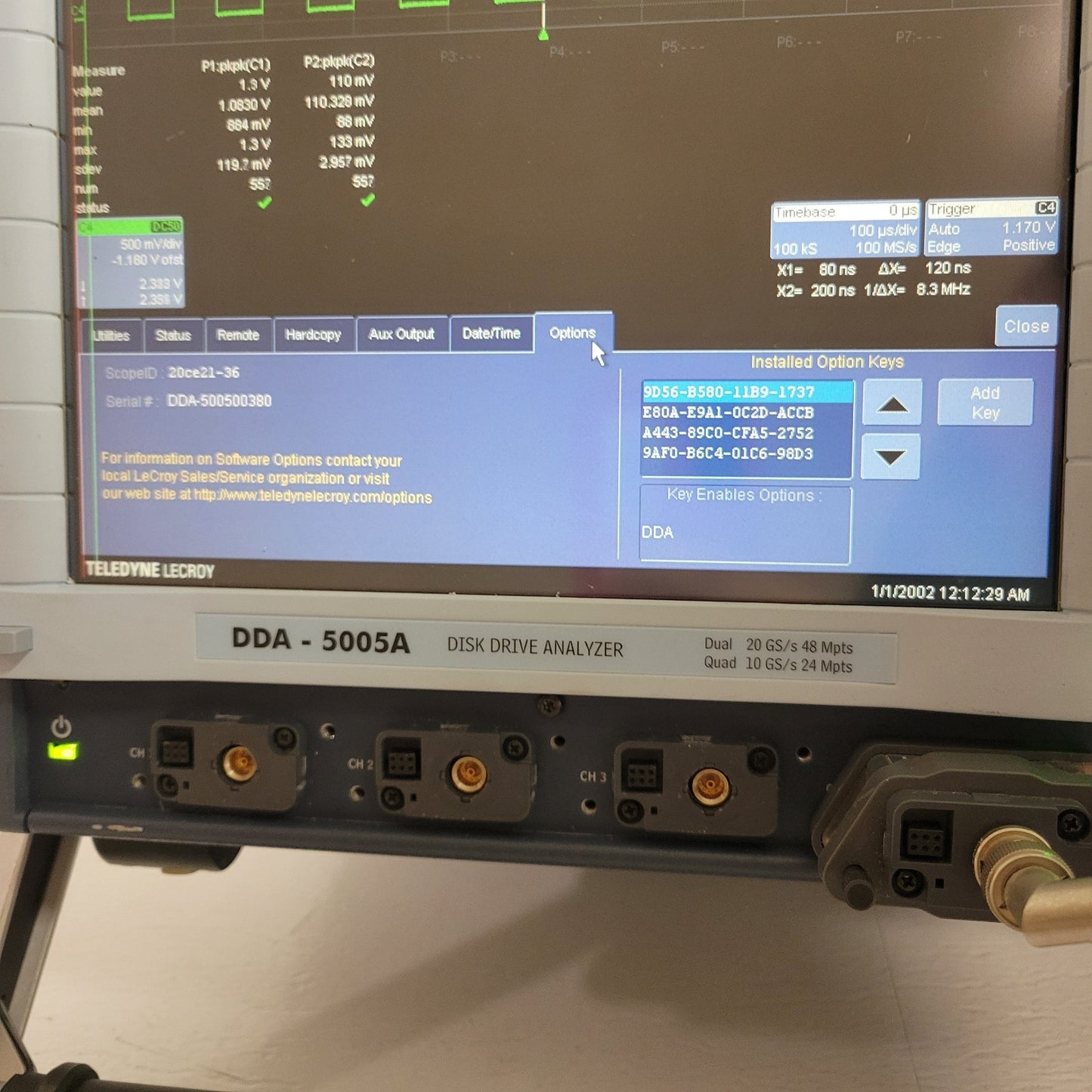 TESTED Teledyne LeCroy DDA-5005A 5GHz Oscilloscope Analyzer 4-Channel 20GS/s