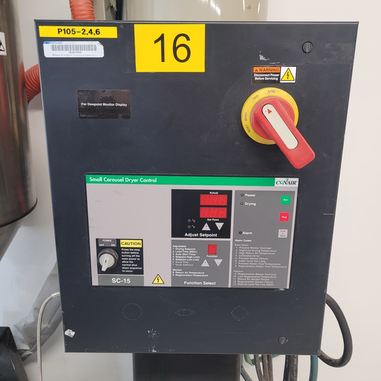 FOR PARTS Conair Franklin SC-15 Portable Carousel Desiccant Resin Material Dryer