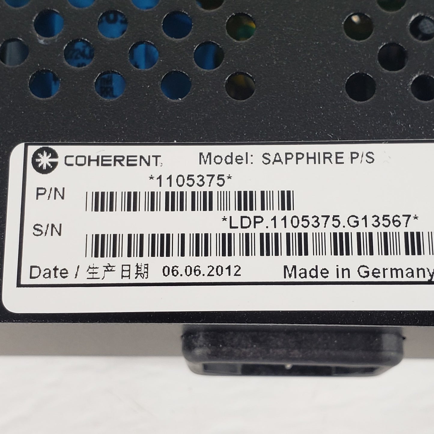 TESTED Coherent Sapphire 488-50 CW 488nm 50mW Laser w/ PSU Controller 9726
